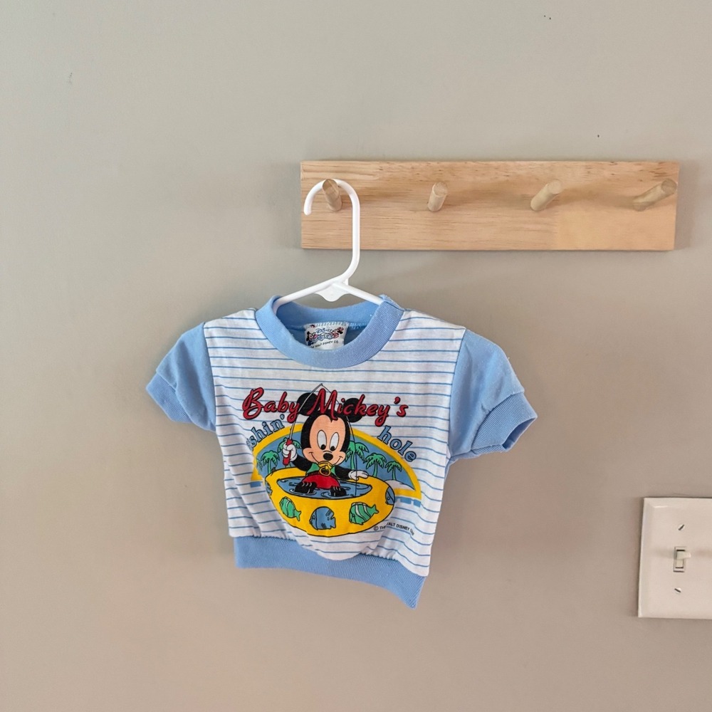 VTG. 12mo baby mickey top